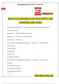 QMA STATE BOARD EXAM QUESTIONS AND ANSWERS (100% PASS)