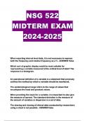 NSG 522 MIDTERM EXAM 2024-2025