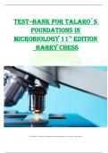 TEST–BANK FOR TALARO`S  FOUNDATIONS IN  MICROBIOLOGY 11th  EDITION  _BARRY CHESS    1 TEST –BANK FOR TALARO`S FOUNDATIONS IN MICROBIOLOGY 11th EDITION _BARRY CHESS