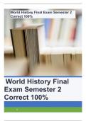 World History Final Exam Semester 2 Correct 100%