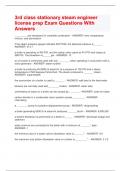 3rd class stationary steam engineer license prep Exam Questions With Answers