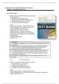  Basic Nursing Thinking Doing and Caring 2nd Edition Test Bank For Treas All Chapters (1-46) | A+ ULTIMATE GUIDE