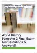   World History Semester 2