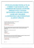 CP-FS EXAM 2024 WITH ACTUAL  CORRECT QUESTIONS AND  VERIFIED DETAILED ANSWERS  |FREQUENTLY TESTED  QUESTIONS AND SOLUTIONS  |ALREADY GRADED  A+|NEWEST|GUARANTEED PASS  |LATEST UPDAT