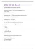 SCSU BIO 120 - Exam 1 Questions And Answers Rated A+