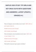 NAPLEX 2023 STUDY TIP GIRLS AND  KEY DRUG GUYS WITH QUESTIONS  AND ANSWERS | LATEST UPDATE {  GRADED A+} 