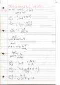 Trigonometric Proof, Additional formulae- A* A level Mathematics Edexcel Notes 