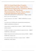 2022 NA Semi-Final (Heat Transfer, Chemical Process Safety, Separations, Biochemical Engineering, Chemistry, Disney, Mass Transfer, The Diamond, Thermodynamics, Physics, Insects, Better Call Saul) Questions and Answers