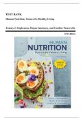 Test Bank - Human Nutrition-Science for Healthy Living, 3rd Edition (Stephenson, 2022), Chapter 1-20 | All Chapters