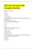 RAD 130/135 Exam With Complete Solutions