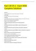 Rad 130 Ch 2   Exam With Complete Solutions