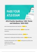  ATLS (Advanced Trauma Life Support) Exam elaborations Bundle. 