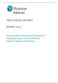 Pearson Edexcel International Advanced Subsidiary Level in Physics (WPH12) Paper 01 Waves and Electricity 