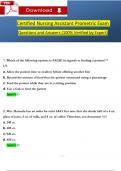 Certified Nursing Assistant Prometric Exam (2024 / 2025) Actual Questions and Verified Answers / A+ Grade