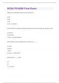 SCSU PCH200 Final Exam Questions And Answers