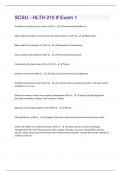 SCSU - HLTH 210 # Exam 1 Questions And Answers Rated A+