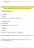 DISORDERS OF THE EQUINE HEMOLYMPHATIC SYSTEM: PART 3 LATEST UPDATE WITH ANSWERS IN BOLD TO MULTIPLE QUESTIONS