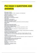 PN3 EXAM 3 QUESTIONS AND ANSWERS