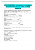 CONVERSION 4 - evacuation procedures  Exam Questions with 100% Verified  Answers