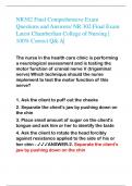 NR302 Final Comprehensive Exam Questions and Answers/ NR 302 Final Exam Latest Chamberlian College of Nursing | 100% Correct Q& A|