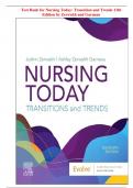 Test Bank for Nursing Today: Transition and Trends 11th Edition by Zerwekh and Garneau