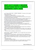 HIST 2377 EXAM 2 REVIEW QUESTIONS WITH CORRECT ANSWERS 100% 2024