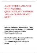 AAERT CER EXAM LATET WITH VERIFIED QUESTIONS AND ANSWERS 100% A+ GRADE/ BRAND NEW!!