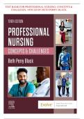 TEST BANK FOR PROFESSIONAL NURSING: CONCEPTS & CHALLEGES, 10TH ED BY BETH PERRY BLACK