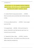 CCIL SECTION 3C, 5C; CCIL CONCRETE TESTING TECHNICIAN CERTIFICATION - A23.2-3C; CCIL 2-1C - SAMPLING CONCRETE QUESTIONS WITH CORRECT ANSWERS  |AGRADE