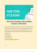 ATLS Exam Question with Certified Answers/ 2024-2025. 