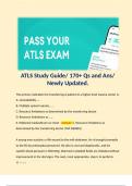 ATLS Study Guide/ 170+ Qs and Ans/ Newly Updated. 