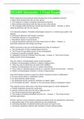 DCUSH Semester 1 Final Exam Questions & Answers