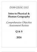 (WGU D199) GEOG 1312 Intro to Physical & Human Geography Comprehensive OA Review Q & S 2024