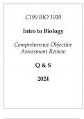 (WGU C190) BIO 1010 Intro to Biology Comprehensive OA Review Q & S 2024