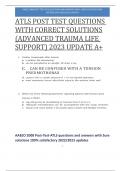 AAEEO 2008 POST-TEST-ATLS QUESTIONS AND ANSWERS WITH SURE SOLUTIONS 100% SATISFACTORY 2022/2023 UPDATES