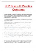 SLP Praxis II Practice Questions