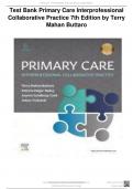 Test Bank Primary Care Interprofessional Collaborative Practice 7th Edition by Terry Mahan Buttaro