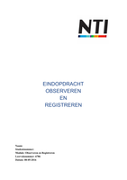 Observeren en Registreren Eindopdracht