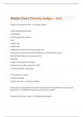 Santa Clara County badge – test Questions With 100% Correct Answers.