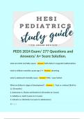 PEDS 2024 Exam/ 277 Questions and Answers/ A+ Score Solution.  