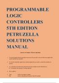 PROGRAMMABLE LOGIC CONTROLLERS 5TH EDITION PETRUZELLA SOLUTIONS  MANUAL 