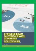 CFP 5111 EXAM QUESTIONS WITH COMPLETE SOLUTIONS!!