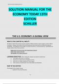 SOLUTION MANUAL FOR THE ECONOMY TODAY 13TH EDITION SCHILLER