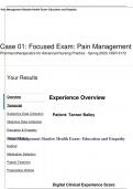 Pain Management Shadow Health Exam- Education and Empathy