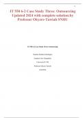 IT 550 6-2 Case Study Three: Outsourcing Updated 2024 with complete solution;by Professor Okyere-Tawiah SNHU