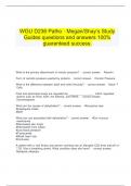   WGU D236 Patho - Megan/Shay’s Study Guides questions and answers 100% guaranteed success.