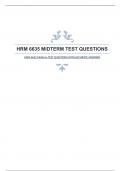 HRM 6635 Midterm TEST QUESTIONS WITH ACCURATE ANSWERS