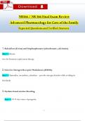 STUDY BUNDLE for NR 566/ NR566 Final Exam Review Week 5 - 8 Qs & Ans (Latest 2024 / 2025): Advanced Pharmacology for Care of the Family (Verified Answers)