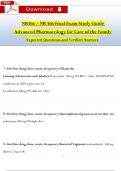 NR 566/ NR566 Final Exam Study Guide Qs & Ans (Latest 2024 / 2025): Advanced Pharmacology for Care of the Family (Verified Answers)