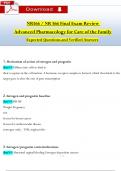 NR 566/ NR566 Final Exam Review Week 5 - 8 Qs & Ans (Latest 2024 / 2025): Advanced Pharmacology for Care of the Family (Verified Answers)